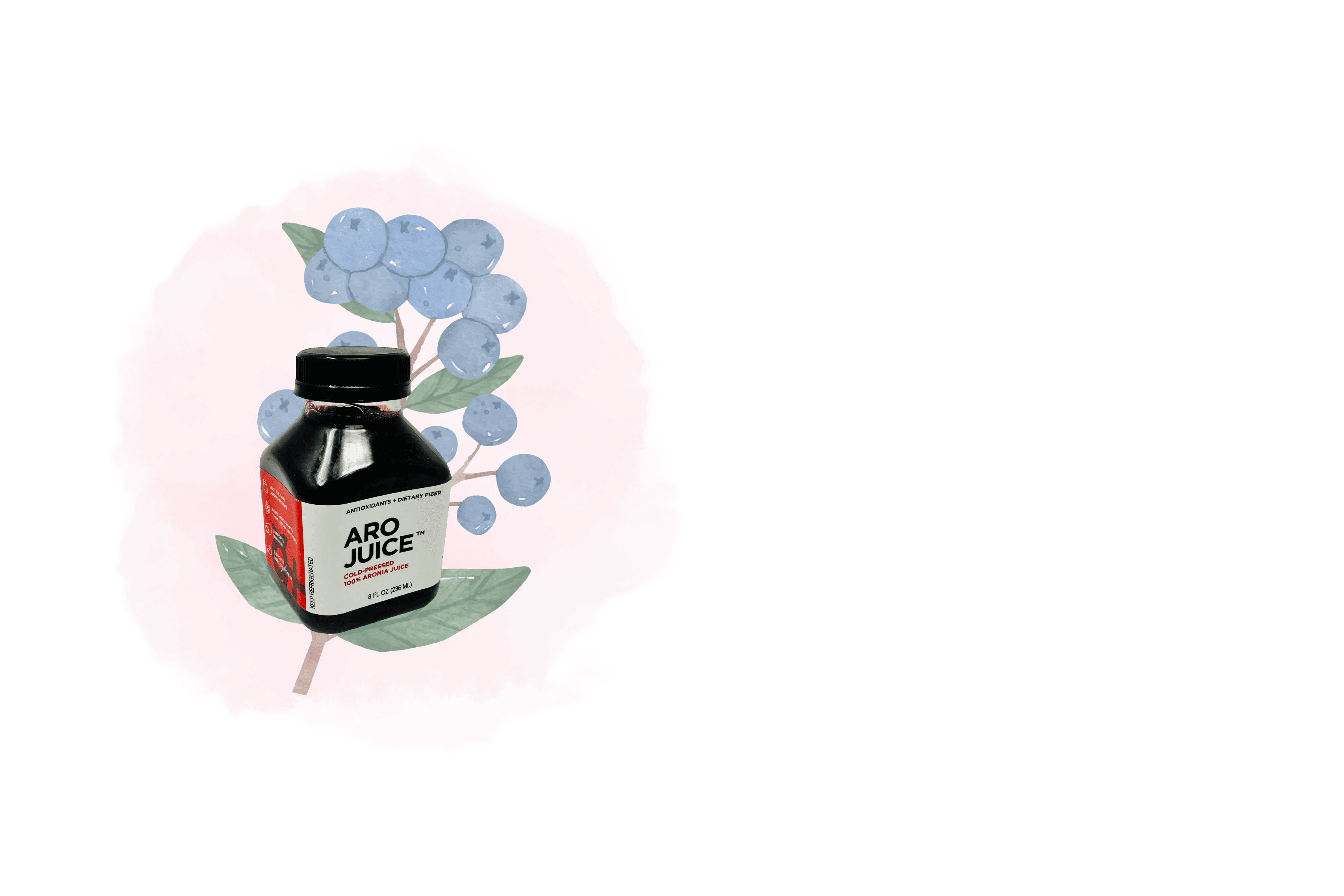 Aronia berry juice bottle